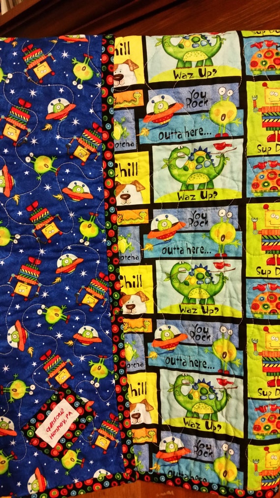 robot crib bedding
