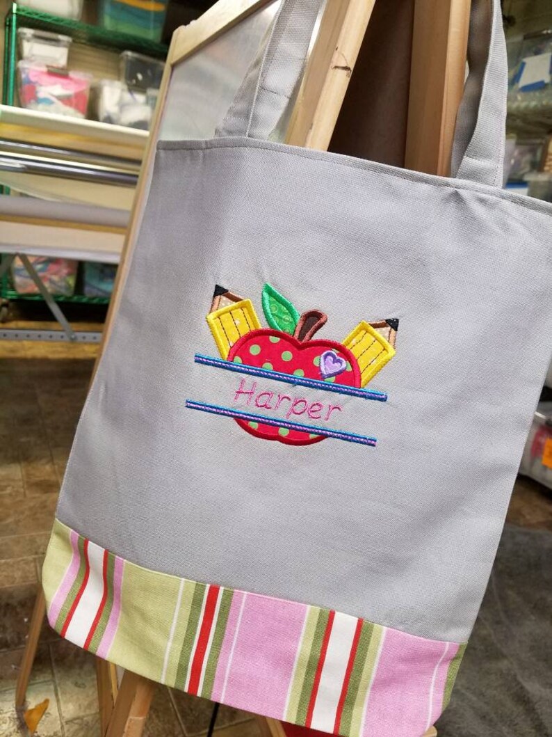 Birthday Reversible Bag Preschool Tote Tote Bag for Kids Personalized Kids Tote Bag Kindergarten Tote Canvas Tote Bag School Tote