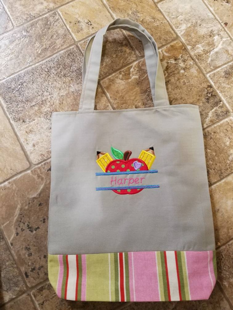 Birthday Reversible Bag Preschool Tote Tote Bag for Kids Personalized Kids Tote Bag Kindergarten Tote Canvas Tote Bag School Tote