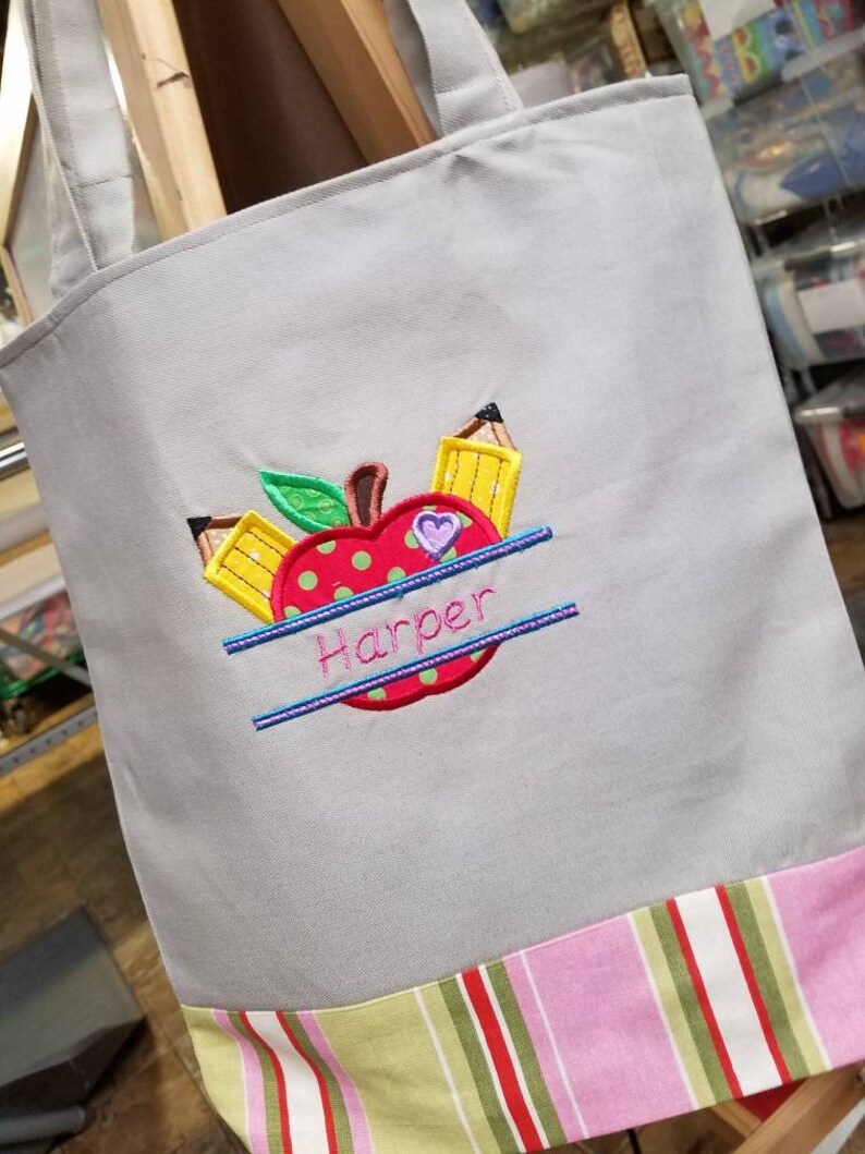 Birthday Reversible Bag Preschool Tote Tote Bag for Kids Personalized Kids Tote Bag Kindergarten Tote Canvas Tote Bag School Tote