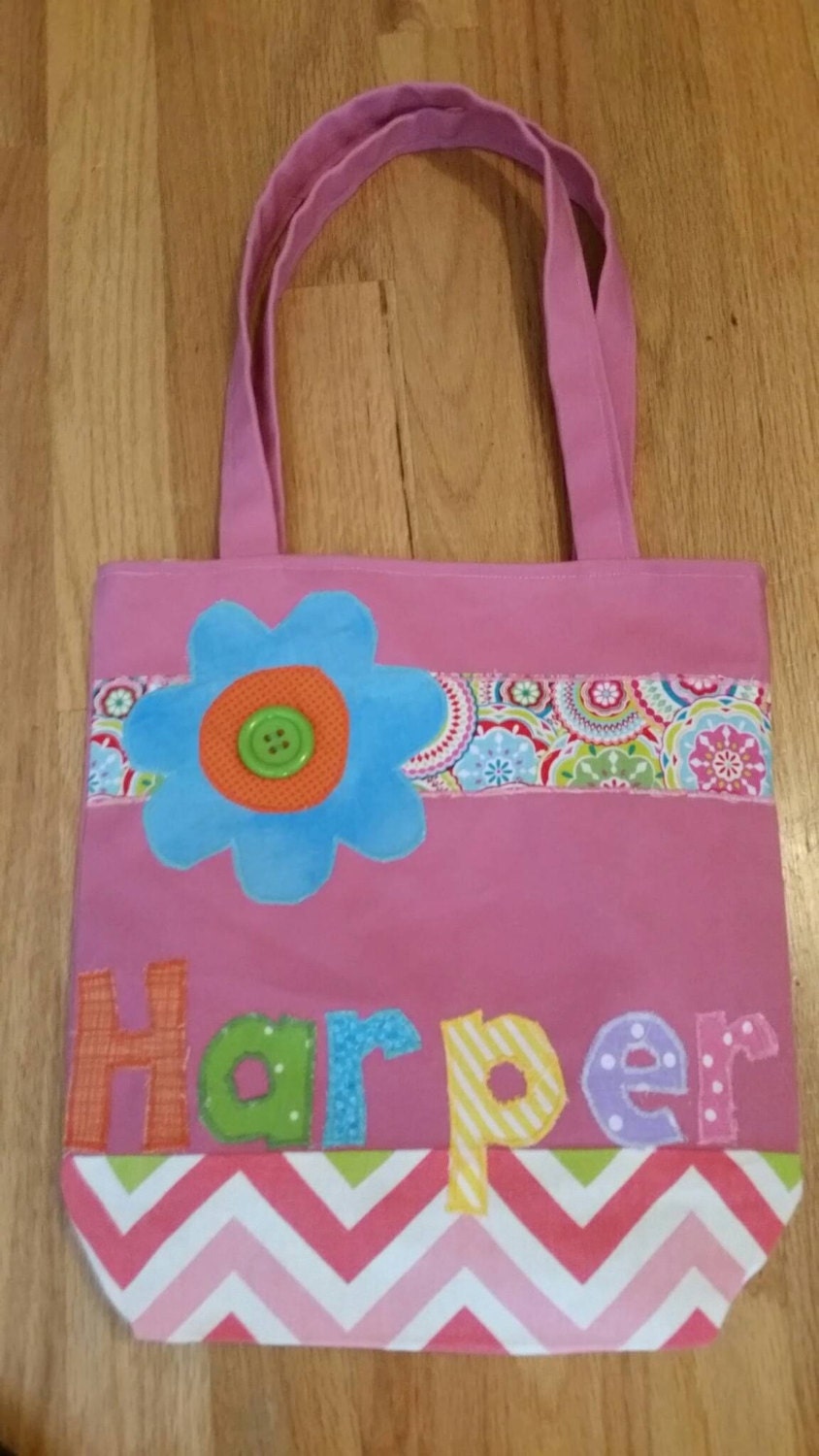 Preschool Personalized Kids Tote Bag Girl Tote Bag Nursery Etsy