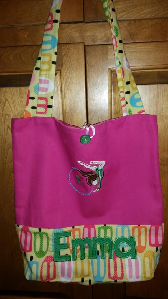 Small Personalized Kids Tote Bag Girl Tote Bag Canvas Tote Etsy