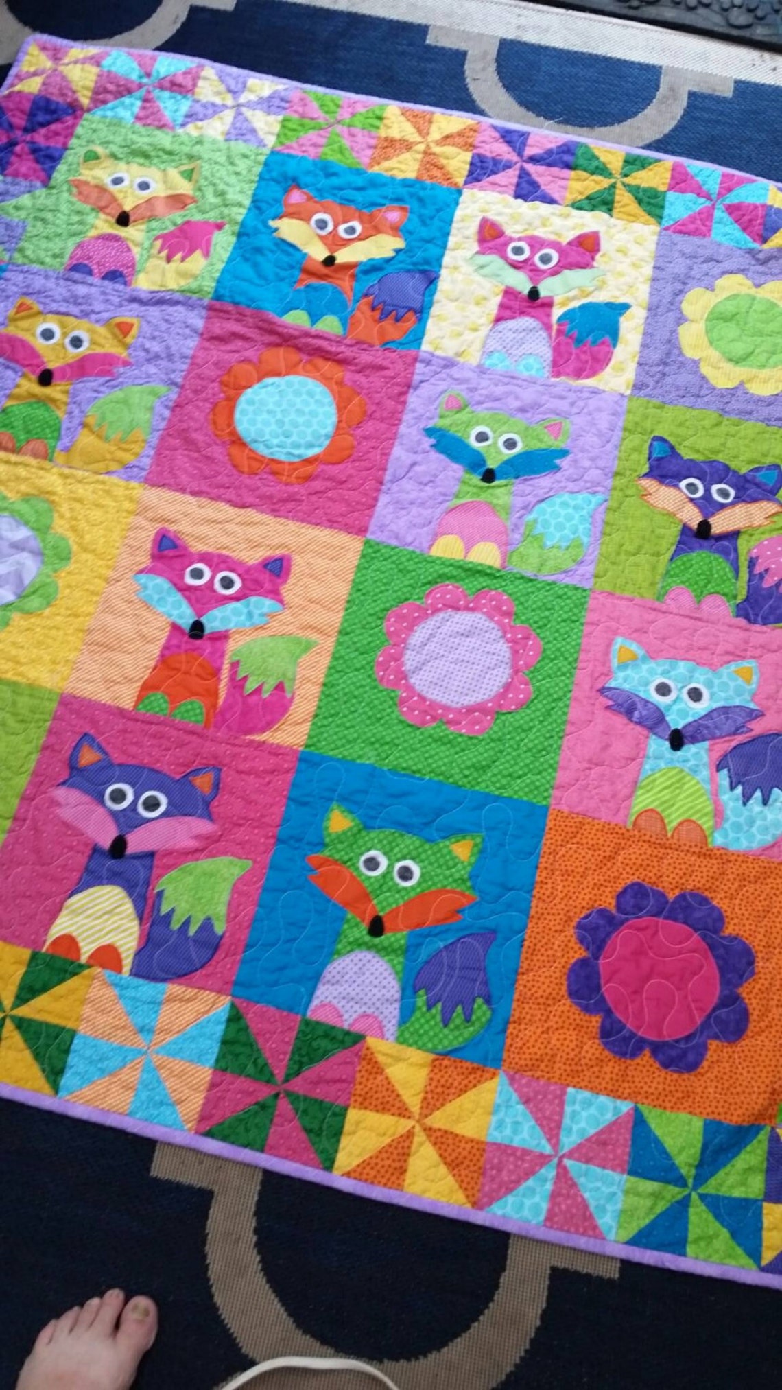 Fox Baby Quilt Woodland NurseryGirl Fox Bedding Girl Crib Etsy