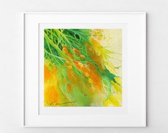 Abstract Nature Wall Art for Living Room Impressionist Watercolor Painting Green Entryway Wall Decor Abstract Greenery Painting Modern Wall