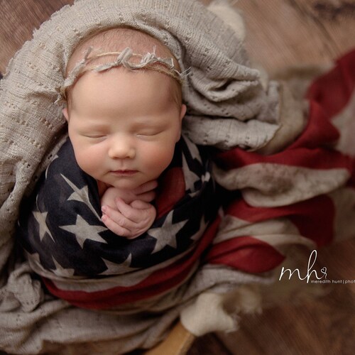 Vintage American Flag Wrap Baby American Flag Photo Prop Etsy Canada
