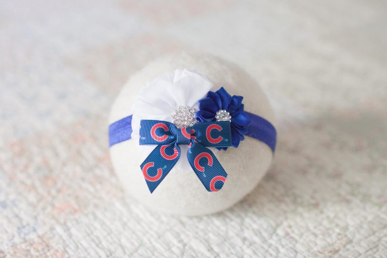 Chicago Cubs Baby Headband Chicago Cubs Newborn Headband Great Baby Photo Prop Chicago Cubs Headband