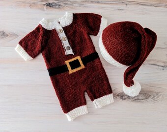 newborn santa outfit, newborn santa hat, baby santa outfit, newborn santa suit, christmas newborn prop, baby boy santa suit, baby santa