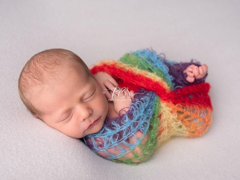 rainbow newborn wrap