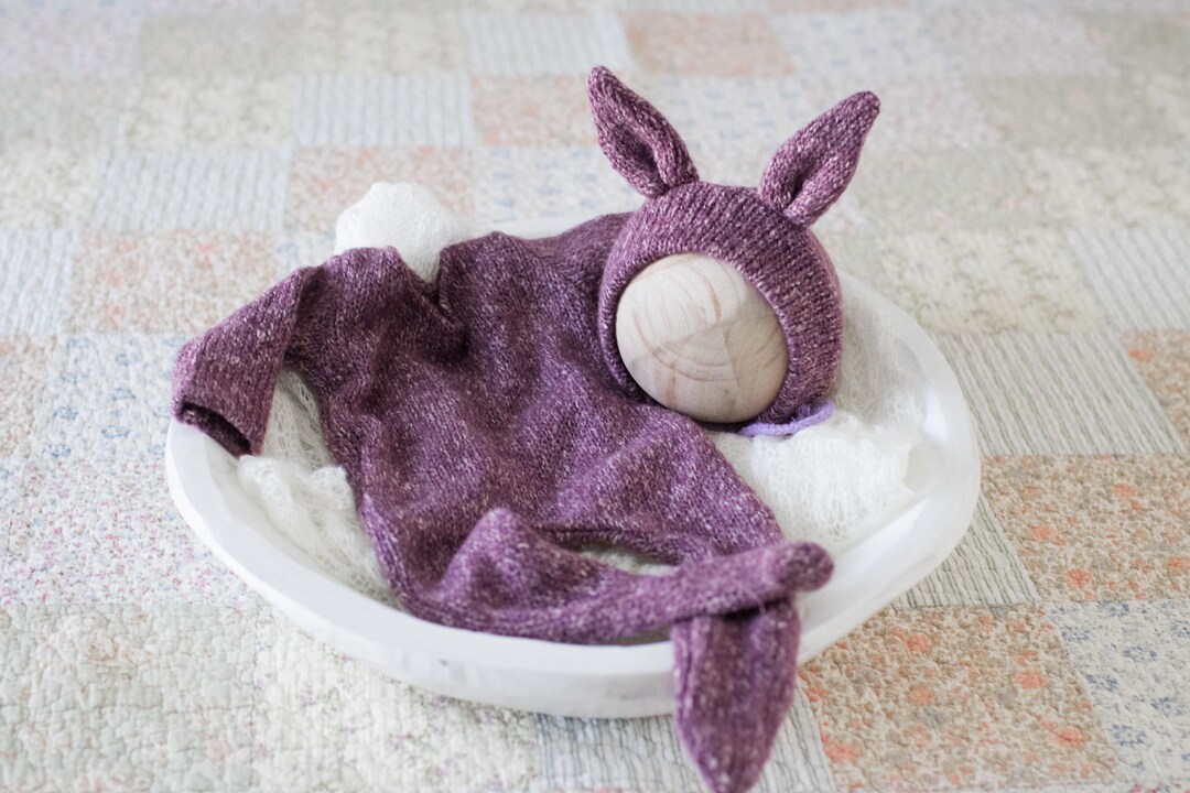 Newborn Bunny Outfit Footed Newborn Romper Newborn Bunny Etsy