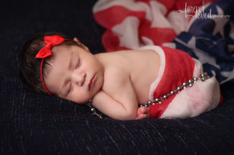 American Flag Wrap, Baby American Flag Photo Prop, American Flag Layering Fabric, USA Flag Baby Photo, Patriotic Flag Basket Stuffer image 3