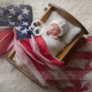 American Flag Wrap, Baby American Flag Photo Prop, American Flag Layering Fabric, USA Flag Baby Photo, Patriotic Flag Basket Stuffer image 4