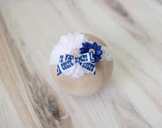 Indianapolis Colts Headband Colts Baby Heaband Colts Girls Etsy