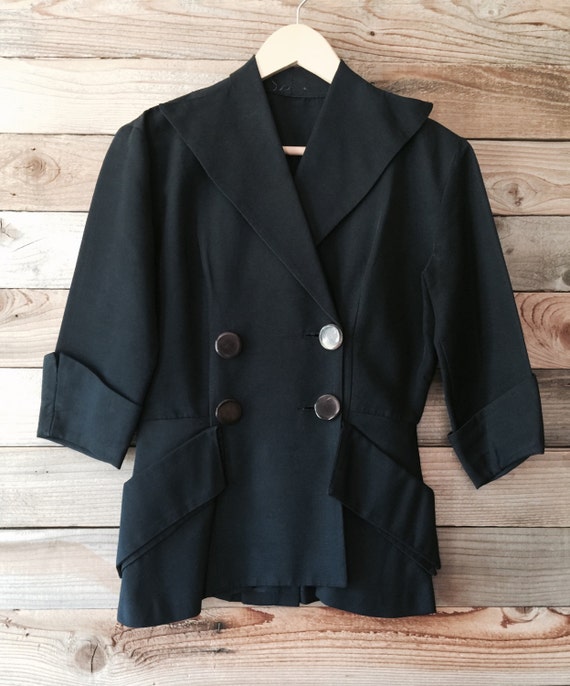 Vintage 1940s Navy Two-Piece Suit