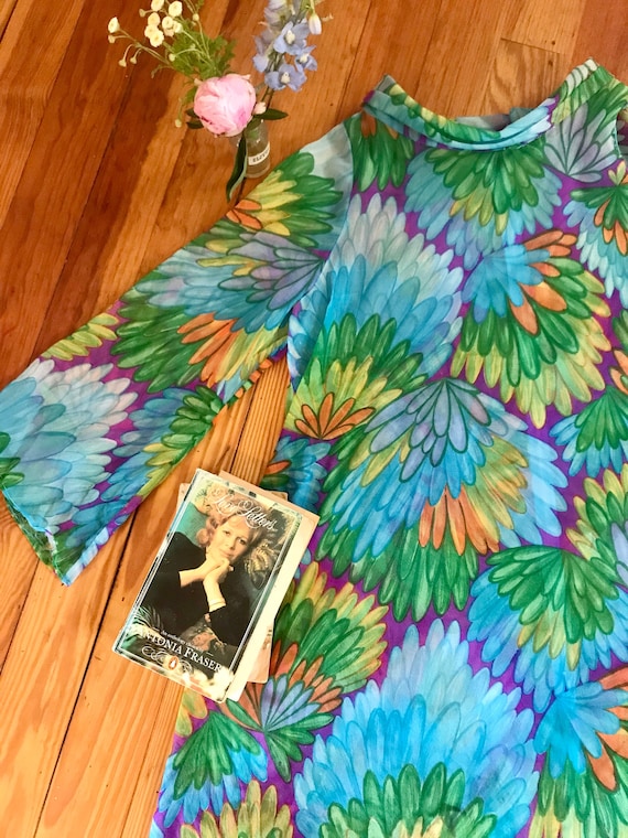 Vintage 1960s Dress - Psychedelic Print