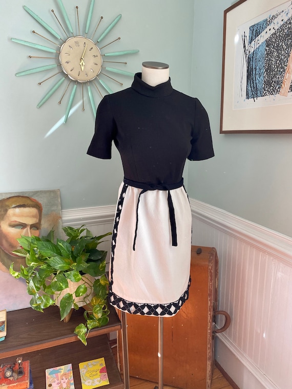 Vintage Mod Black + White Gogo Dress