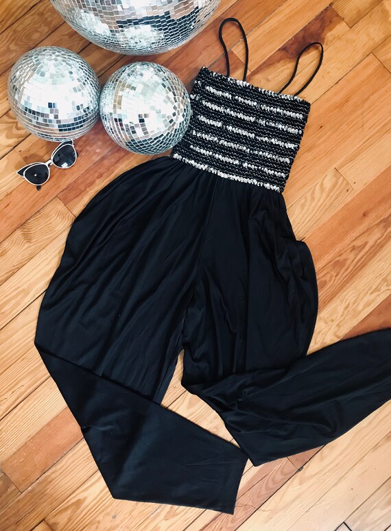 Vintage 1970s DISCO Jumpsuit - Harem Pant Style