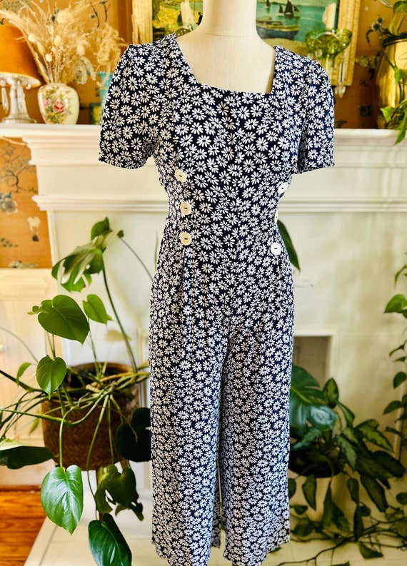 vintage 90s floral jumpsuit Gem