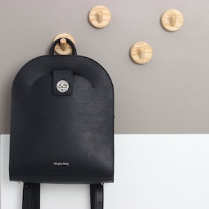 Minimalist Leather Backpack Purse for Women