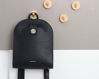 Minimalist Leather Backpack Purse for Women