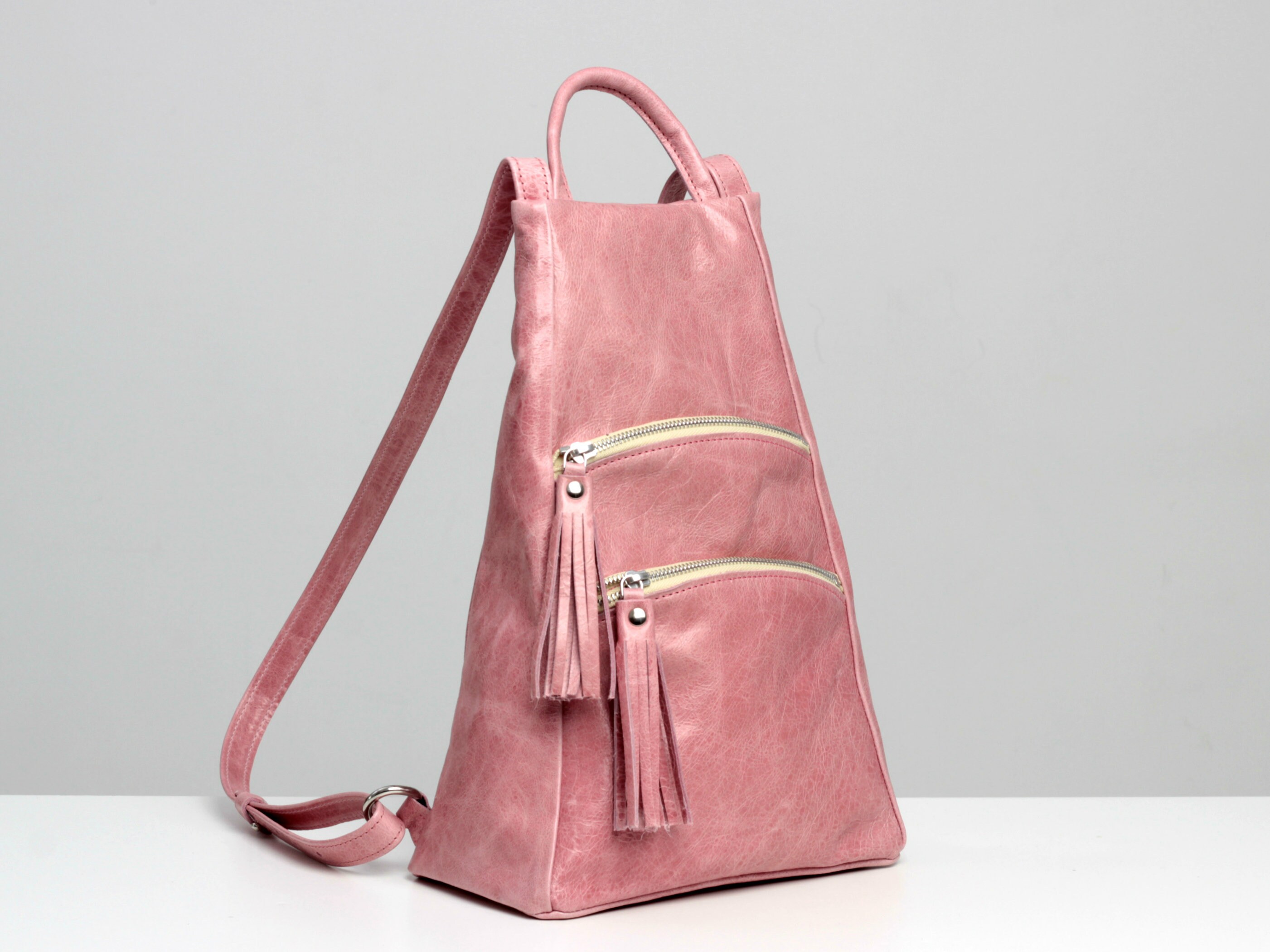 dusty pink backpack
