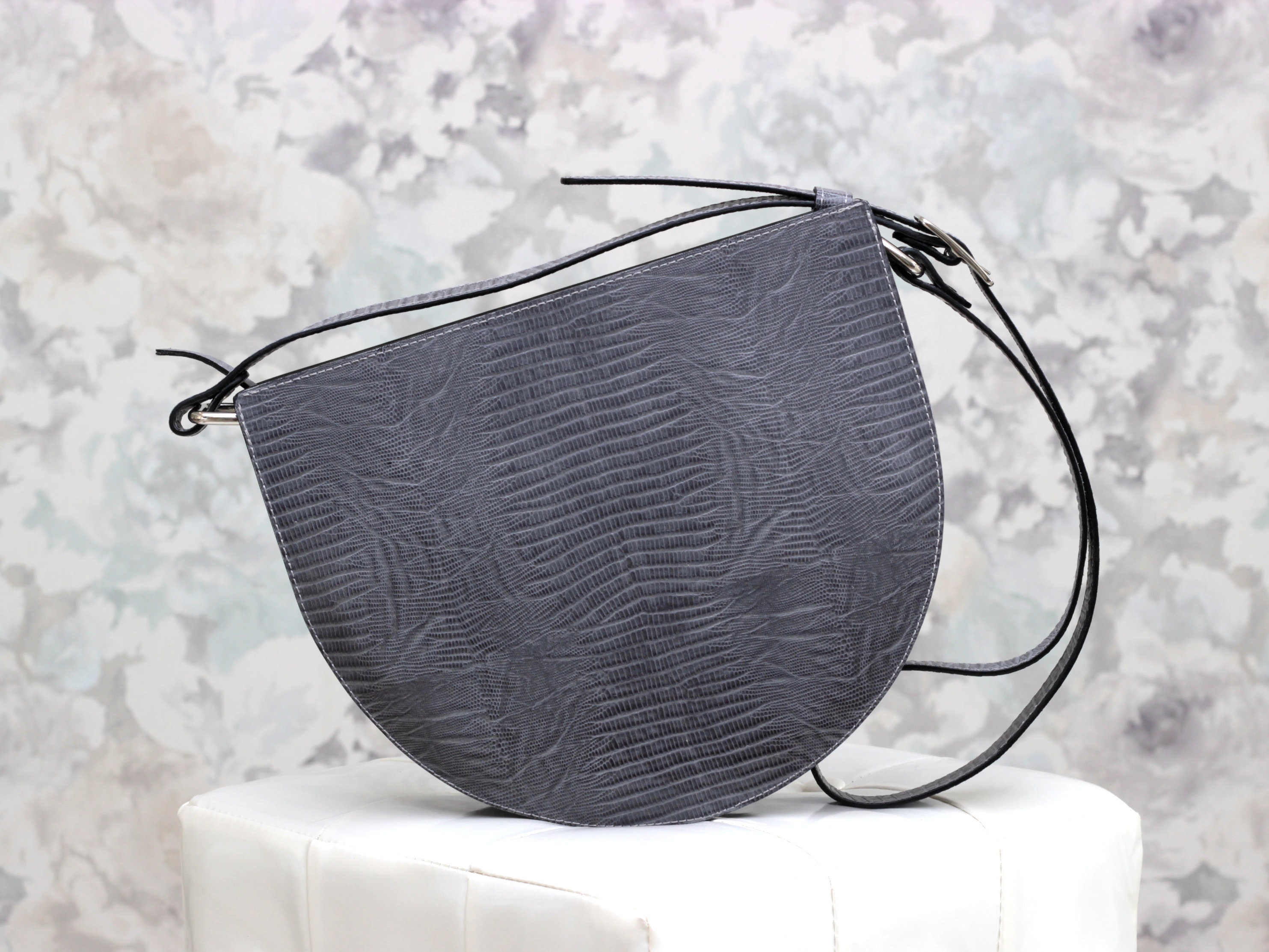 Gray crossbody bag gray leather handbag purse. Elegant and Etsy