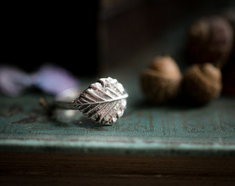 Spring Birch leaf ring ~ For Growth, Transformation & Protection