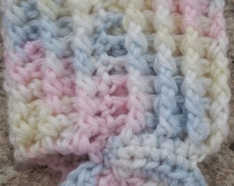 6 pack of multi colored crocheted cozies