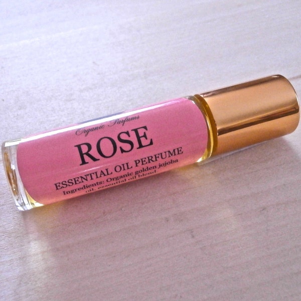 Rose Perfume Oil. Phthalate Free. Roll On Perfume. Vegan. Natural. Floral Fragrance. Rose Perfume. Eco Luxe Artisan Parfum. 10 ml.