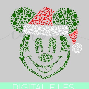 Mickey santa svg
