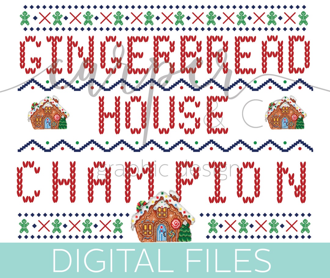 Gingerbread House Champion SUBLIMATION JPEG PNG File - Etsy