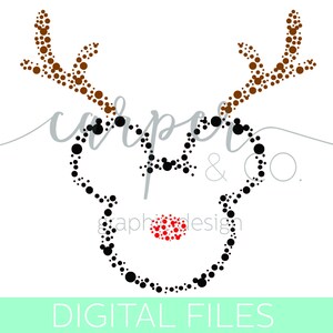 Mickey reindeer svg