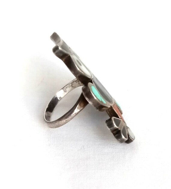 Native American Alvin Taylor Vintage Navajo Dancing Kachina Sterling Silver Ring Native American Alvin Taylor Vintage Navajo Dancing Kachina Sterling Silver Ring