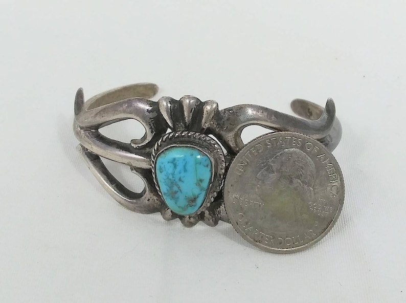 Signed Chee Native American Sand Cast Sterling 925 Bracelet Cuff