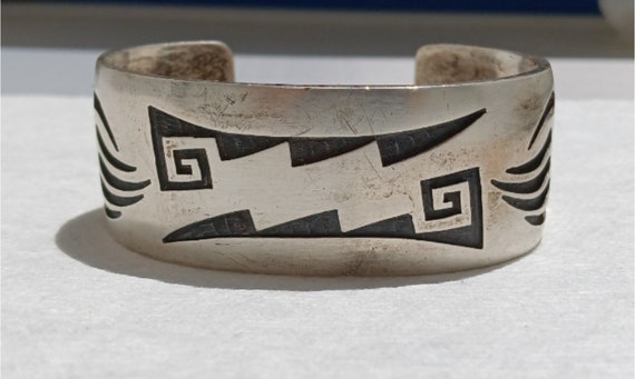 Native American Best Vintage Hopi Steven Sockyma Sterling Silver Sun Bracelet Native American Best Vintage Hopi Steven Sockyma Sterling Silver Sun Bracelet