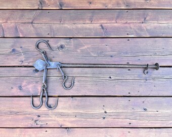 Antique 3 Hook Slide Meat Balance - No Weight