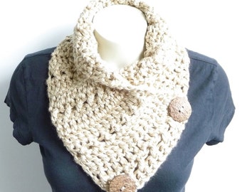 Écharpe au crochet, motif cache-cou au crochet, bouton, cache-cou au crochet, motif cache-cou, motif cache-cou, motif PDF