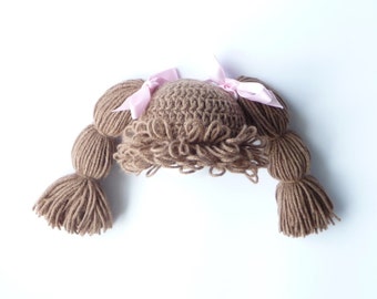 Patron de bonnet pour enfant au crochet avec patch chou pour les tailles de bébé à l&#39;adulte au crochet Patron de bonnet pour fille au crochet