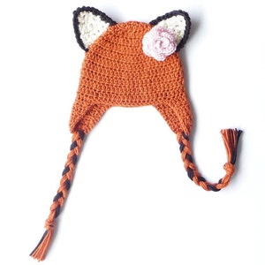 Crochet Fox Hat Crochet Pattern Crochet Earflap Hat Pattern Crochet Ear Flap Hat Baby Earflap Hat Animal Ear Flap Hat Baby Ear Flap Hat image 2