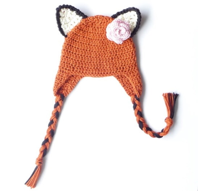 Crochet Fox Hat Crochet Pattern Crochet Earflap Hat Pattern Crochet Ear Flap Hat Baby Earflap Hat Animal Ear Flap Hat Baby Ear Flap Hat image 2