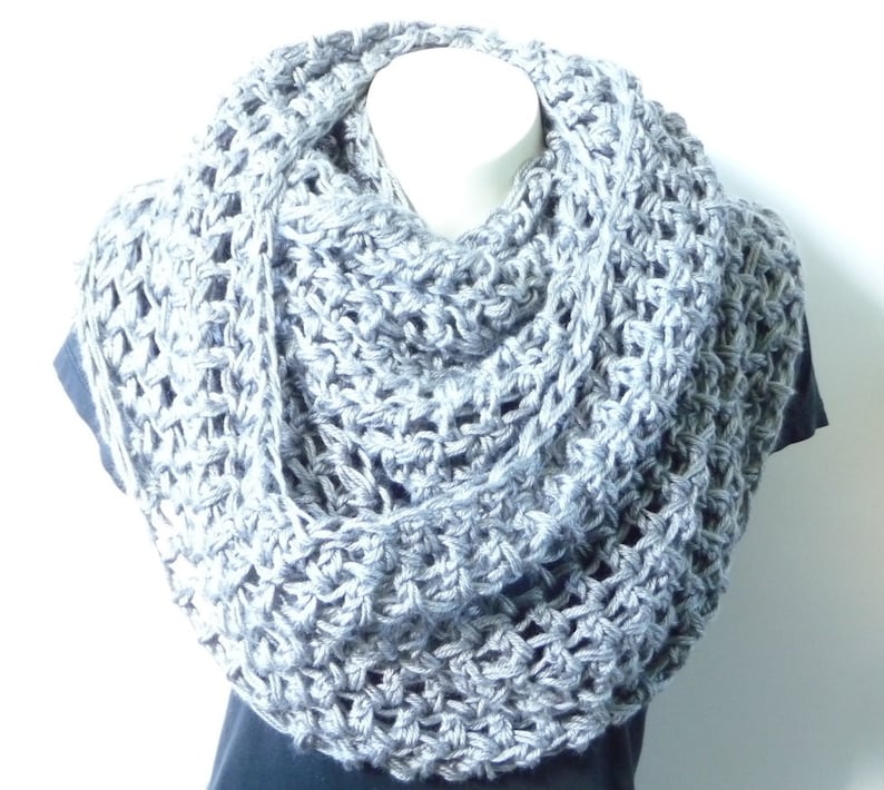 Infinity Scarf Crochet Pattern Crochet Scarf Pattern Scarf Crochet Loop Scarf Crochet Cowl Pattern Crochet Chunky Scarf Long Bulky Scarf image 1