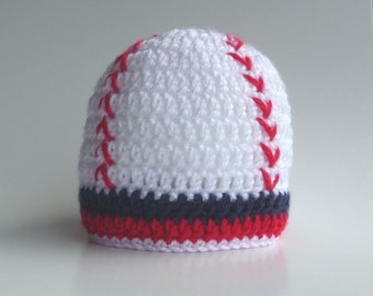 Casquette de baseball pour bébé, motif au crochet, accessoire photo, casquette de baseball pour garçon, bonnet de baseball pour bébé, casquette de baseball au crochet, casquette de baseball pour nouveau-né