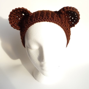 Headband Ear Warmer Crochet Pattern Bear Ears Headband Earwarmer Cosplay Bear Ears Bear Costume Bear Hat Child Teen Adult Halloween Costume