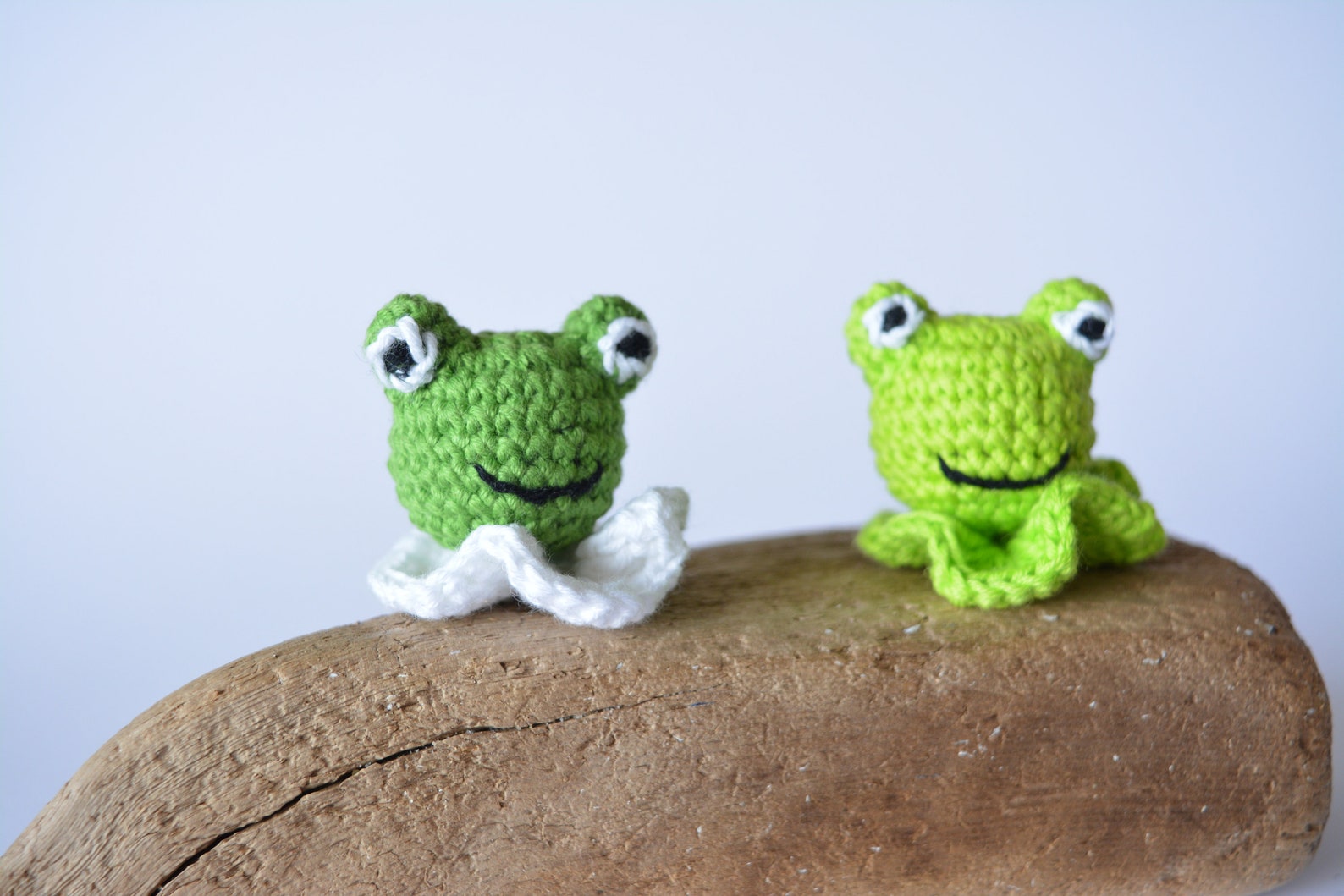 Crochet FUN FROG beads Green Frog beads Crochet Frog Etsy