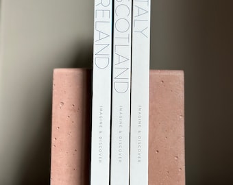 Blush Concrete Bookends