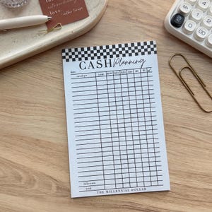 Cash Planning Tablet | Tear Away Luxe Paper Planner | Double Sided Paper | Cash Budgeting Essential