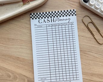 Cash Planning Tablet | Tear Away Luxe Paper Planner | Double Sided Paper | Cash Budgeting Essential