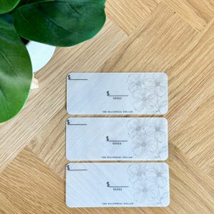 Cash Placholder Inserts Bundle | Matte Vellum | 100, 200, 300, 500, 700, 1000, Fully Funded, Write Your Own