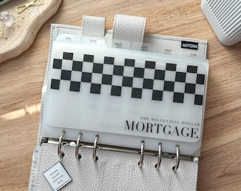 Encarts pour enveloppes à carreaux personnalisés | taille A6 |  Espaces réservés pour la catégorie de l'enveloppe du budget de trésorerie