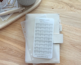 Credit Card Savings Tracker | Individual Savings Placeholder for Cash Stuffing