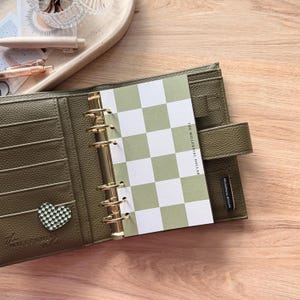 Nina Linen Checkered A6 (Personal) Dashboards | For Cash Binders | Handmade Dashboard